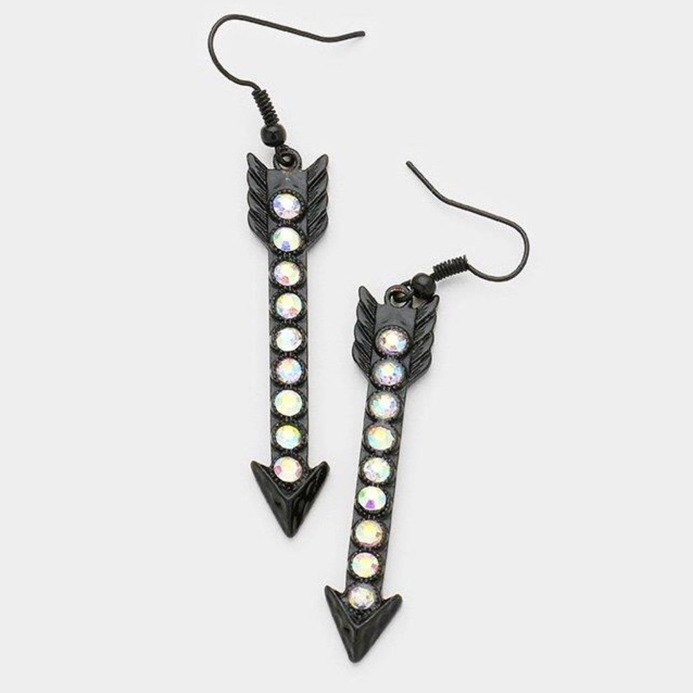 3/$20 AB Accented Arrow Earrings